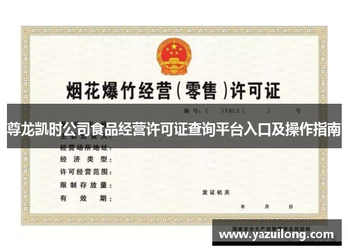 尊龙凯时公司食品经营许可证查询平台入口及操作指南
